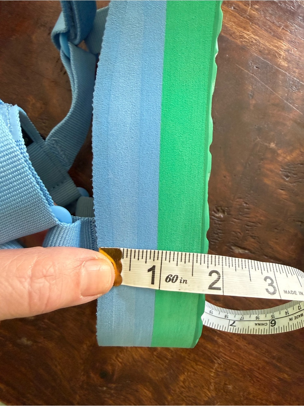 Teva Blue and Green Strap Platform Sandals - Picture 12 of 12